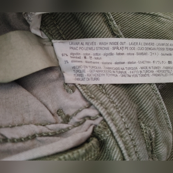 🌞Zara Basic Denim Army Green Jeans ~ Size 02 - Picture 9 of 9